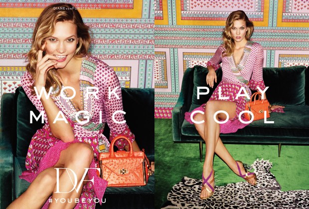 Karlie Kloss featured in Diane von Furstenberg's spring '16 campaign.